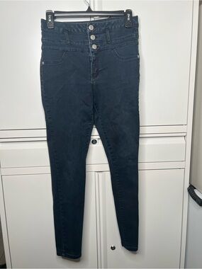 ☀️ High-Rise Dark Blue Women’s Skinny Jeans